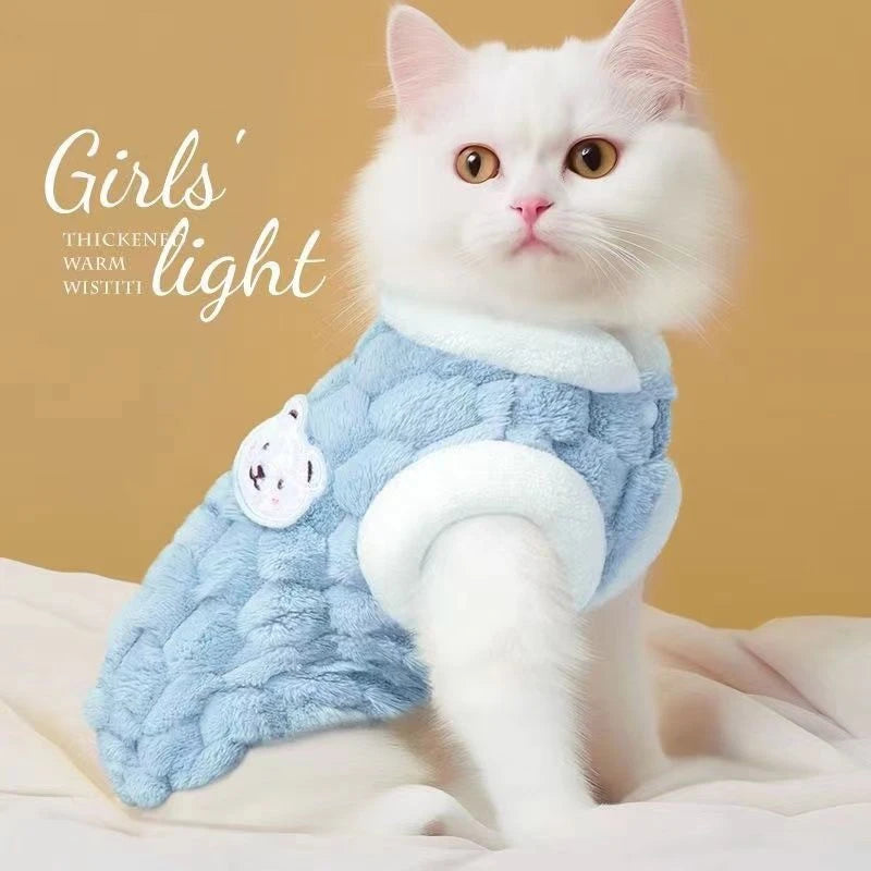 Winter Pet Dog Vest Jacket Fleece Warm Dog Clothes Fashion Puppy Coat Soft Cat Overcoat Pet Jacket Coat Chihuahua Dog Costumes
